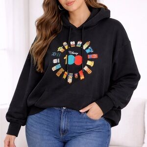 Disney 100 Anniversary Character Circle Hoodie – Black – Size 2X